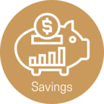 Savings Labeled Circle Icon