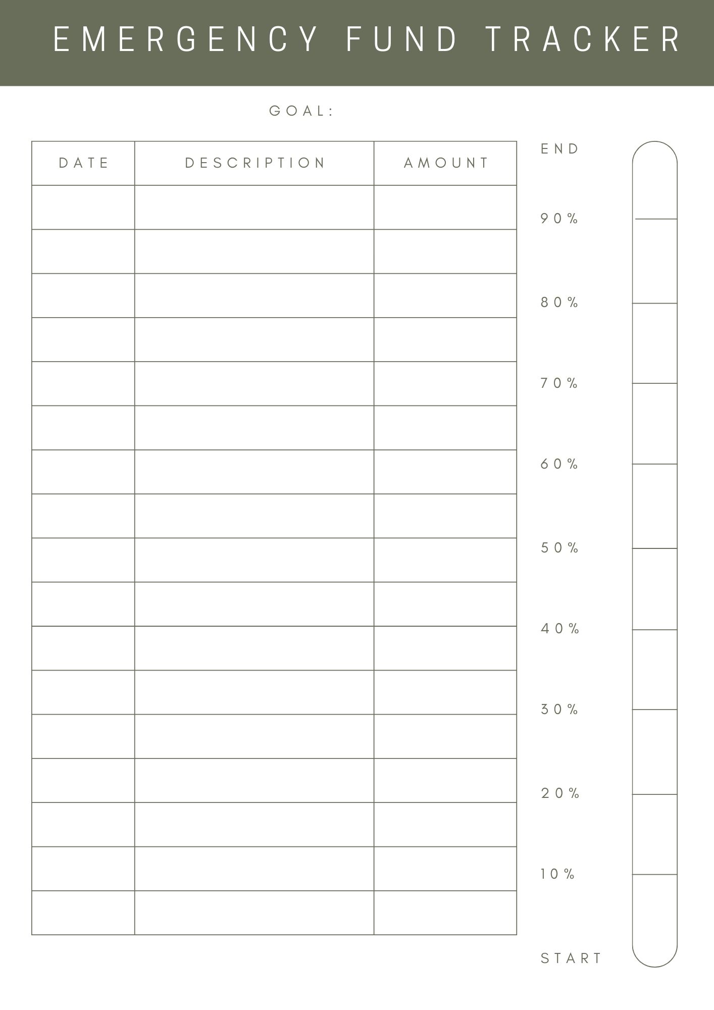 Minimalist Emergency Fund Tracker | Prof. Stacy, The Money Teacher