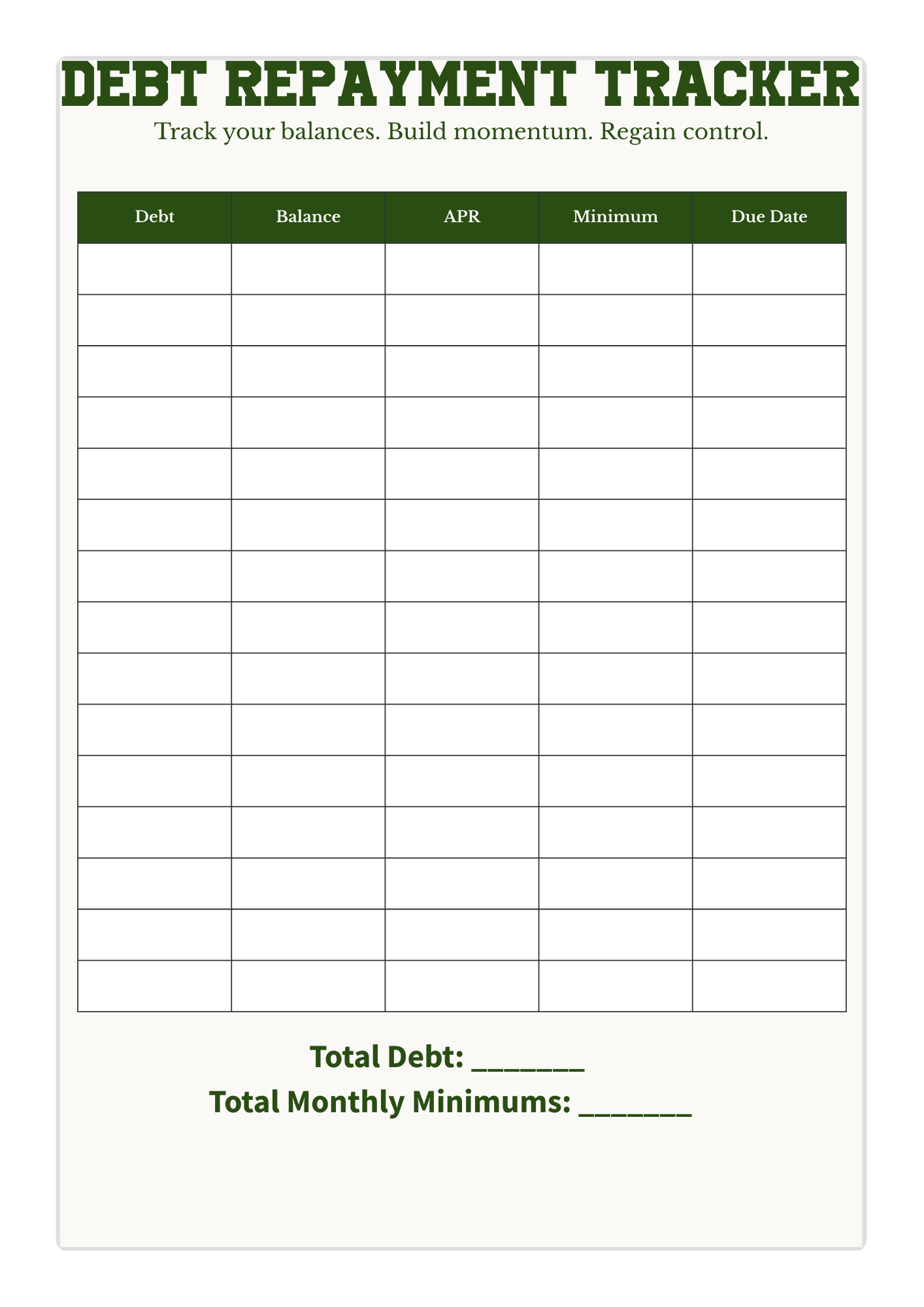 Debt Repayment Tracker | Prof. Stacy, The Money Teacher