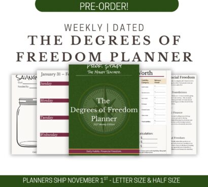 PREORDER: 2027 Degrees of Freedom Weekly Planner | Budget, Goals, Meal Planning & Scheduling