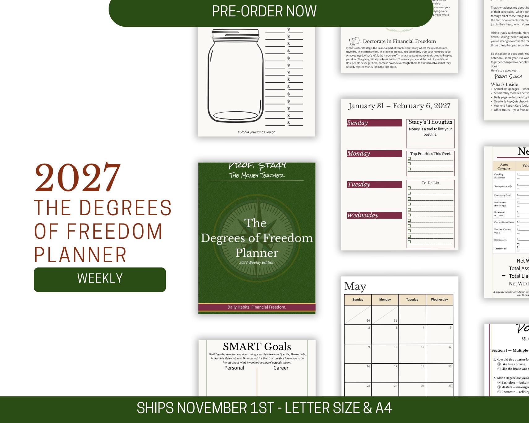 PREORDER: 2027 Degrees of Freedom Weekly Planner | Budget, Goals, Meal Planning & Scheduling - Image 3