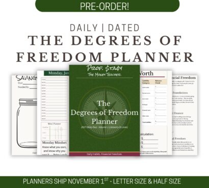 PREORDER: 2027 Degrees of Freedom Financial Planner Duo | Budget Planner, Savings Tracker & Goal Planner