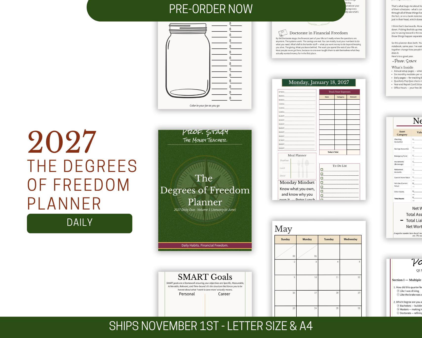 PREORDER: 2027 Degrees of Freedom Financial Planner Duo | Budget Planner, Savings Tracker & Goal Planner - Image 3