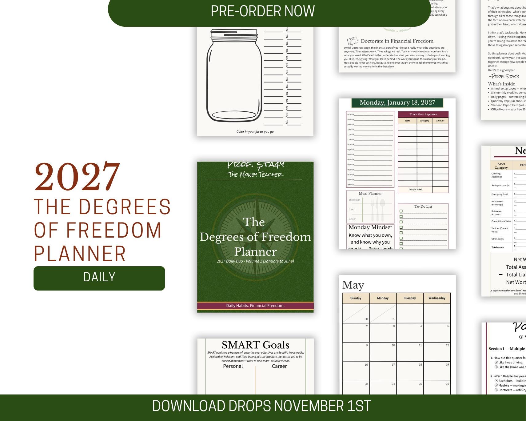 PREORDER: 2027 Degrees of Freedom Digital Planner | Printable Daily Planner | Financial, Meal & Goal Planning - Image 3