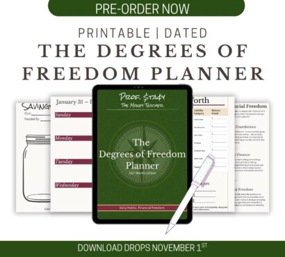 PREORDER: 2027 Degrees of Freedom Digital Weekly Planner | Budget, Goals & Meal Planning